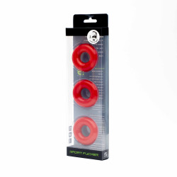 Sport Fucker Lot de 3 cockrings Chubby Rouge